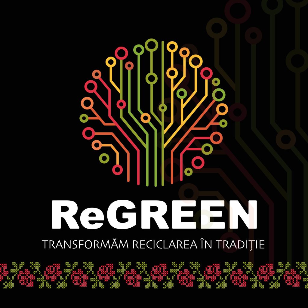 Logo ReGREEN - reprezintă sustenabilitate și reciclare.