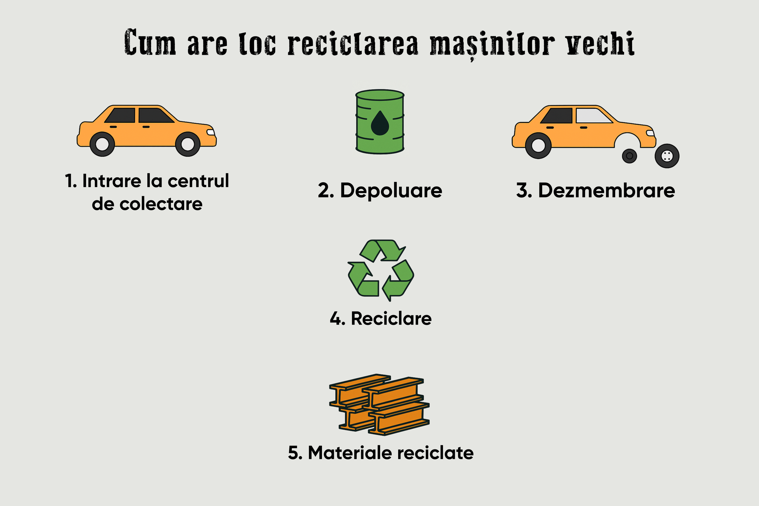 Reciclarea mașinilor vechi în Moldova