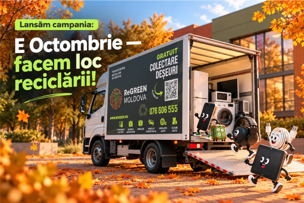 Astăzi lansăm campania: E Octombrie — facem loc reciclării!