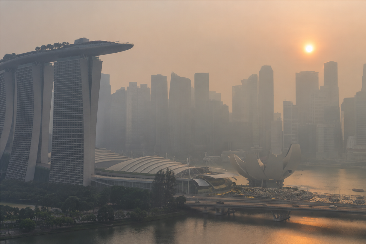Singapore, sufocat de smog toxic: poluarea aerului atinge niveluri periculoase